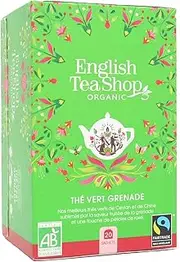 English Tea Shop Organic Green Pomegranate, 20 Teabags