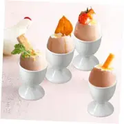 Ceramic Egg Cup Gift Set of 4 Porcelain Holder Breakfast Boiled White-4Pack