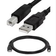 5 FT USB 2.0 A Male to B Male Printer Scanner Cable Black