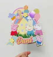 Peppa Pig cake topper | Personalised Birthday Cake Topper | Cake Decoration | 3d
