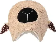 [eYourlife2012] Womens Girls Winter Lamb Ear Horns Lambswool Funny Beanie Cap Hat for Skiing Snowboarding Cycling Halloween Costume Cosplay