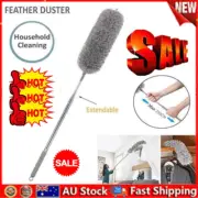 Telescopic Feather Duster with Extendable Handle Home Cleaning Dust Brush Tool !