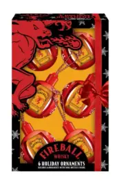 Fireball Cinnamon Whisky Miniature 50ml Holiday Ornament 6pk