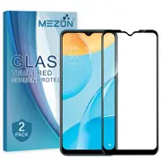 [2 Pack] Full Coverage OPPO A16s Tempered Glass Crystal Clear Premium 9H HD Screen Protector by MEZON (OPPO A16s, 9H Full)