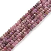 [Justinstones] 6mm Natural Ruby Faceted Rondelle Loose Beads Jewelry Making DIY Bead 16 Inch