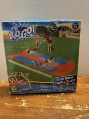 Inflatable Water Slide Triple Pool Kids Park Backyard Play Fun Outdoor Splash