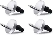 Toilet Seat Hinge Fixings 4pcs Quick Release Top Fix Nuts Screws Hole Fittings Expanding Rubber Screws with 50mm Base