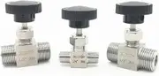 Ball Valve 1/8" 1/4" 3/8" 1/2" BSP Equal Male Thread SS 304 Stainless Steel Flow Control Shut Off Needle Valve Relief Valves(1/4")