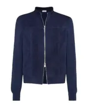 Brunello Cucinelli Jersey Trim Jacket S,XL,L midnight blue