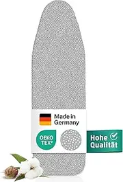 everlar® Premium Ironing Board Cover 120 x 45 (L) I Made in Germany I Oeko-Tex 100 I Ironing Board Cover I Comfort Padding I Ironing Cover for 120-125 x 38-45 cm Ironing Board Cover I Ironing Board