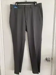 Kenneth Cole Reaction Men’s Pants Gray 34x30 Modern Fit Straight Flex $95 #765