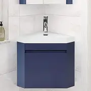 WONLINE USBR4769 Bathroom Vanity Unit Stainless Steel Resin Navy S