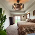 20" Ceiling Fan Light Remote Control Chandelier Light Modern Living Room