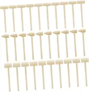 GRIRIW 30Pcs Mini Wooden Hammers Multi Functional Mallets for Smooth Surface Safe for Eye Hand Coordination Development and Kitchen Use