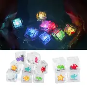 8Pcs LED Light Up Ice Cubes Baby Kids Bath Toy Shower Luminous Toy Decor AU