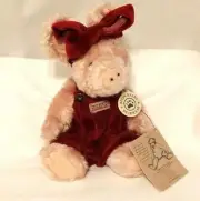 Boyds Bear KAITLIN MCSWINE Pig Hog w/Tags Removable Clothes bow Collectible B2