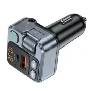 Bluetooth 5.1 Car Wireless FM Transmitter Adapter PD USB Charger AUX Hands-Free