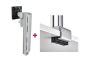 Atdec AWMS-1340 130mm Arm + 400mm Post / 12kg (26.5lb) Flat Screens, 10kg (22lb) Curved Screens + C Clamp Desk Fixing, Silver