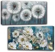 2 Pack Diamond Painting Kits，Large 5D DIY Dandelion Flower Diamond Painting Kits for Adults，DIY Full Drill Crystal Rhinestone Arts and Crafts，Gem Art Painting with Diamond Home Wall Decor (28X16inch)