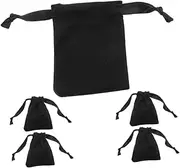 TINEASUR 5 Pcs Jewelry Pouches Drawstring Bags for Earrings Necklaces Bracelets Soft Velvet Packing Pouches Elegant present Bags for Weddings Halloween Christmas Favors
