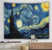 Famous Tapestry Van Gogh Print Night Sky Blanket Fabric Wall Hanging Decor