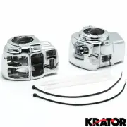 Chrome Handlebar Switch Housings Cover Kit For Harley Davidson Road King FLHR/I