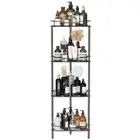 Corner Shower Shelf Rack 4-tier Free Standing Caddy Organizer Hooks