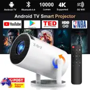 5G WiFi Mini Projector 4K UHD LED Android Bluetooth Office HDMI Projector Screen