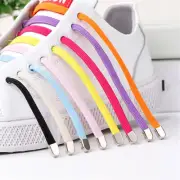 1Pair Free Tie-free Shoelace Stretch Elastic Lazy Shoelaces Flat Shoe Laces New