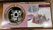 Nordic Ware Fairytale Bundt Pan Cast Aluminum &Twist to Lock Cake Keeper NIB