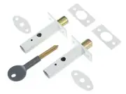 Yale Locks - PM444 Door Security Bolts White Finish Visi of 2