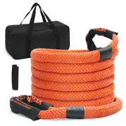 22.225 mm x 6.1 m Kinetic Recovery Tow Rope 13871 kg, Heavy-Duty Off Road Snatch Strap, Extreme Duty 30% Elasticity Energy Snatch Strap for Jeep Car Truck ATV UTV SUV
