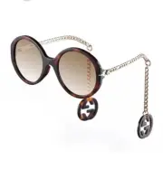 Gucci Brown Gradient Sunglasses With Detachable Logo Charms