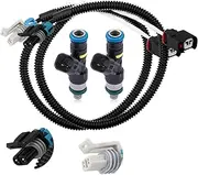 AULINK（OEM Parts）2PCS Fuel Injector Harness Set 0280158197 Fit for Polaris Ranger 800 2011-2017,Ranger Crew 800 2010-2014,Ranger XP 800 2012-2013,RZR 800 2011-2013,1204318 1204319