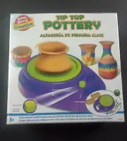 New Tip Top Pottery Wheel Craft Kit Fun Kids Art Crafts Set Play Learn Create