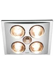 Thermalite Deluxe 3 in 1 Bathroom Heater In Silver With 4 x 275W Heat Lamps,Fans,Beacon Lighting
