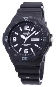 Casio Quartz Analog Resin Strap White Color Accents MRW-200H-1B2VDF Mens Watch