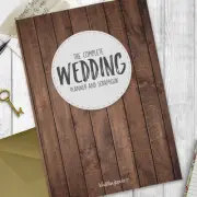 Wedding Planner - Wedding planning Diary / Journal / Book. Wood Grain Style