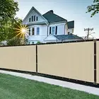 6'×50' Privacy Screen Fence Windscreen Mesh Shade Net Cover 0 6' x 50' Beige