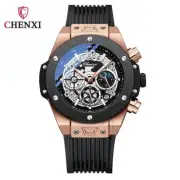CHENXI Men Watch Luxury Gold Chronograph Wristwatch Brand Male Quartz Watches