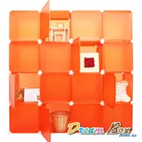在飛比找森森購物網優惠-【媽媽樂】Dream Box百變創意收納櫃16格16門-搭白