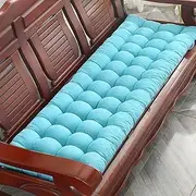 Thick Sun Lounger Cushion Portable Seat Mattress for Sofa Bench Blue 48 X 152 cm Relax in Comfort Cushion Only