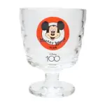 【小禮堂】DISNEY 迪士尼 100週年 米奇玻璃矮腳杯 200ML(平輸品)