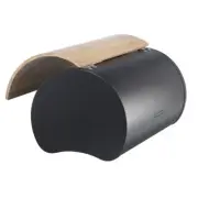 Oggi Bread Bin w/Bamboo Lid - Black