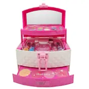 Kid Girls Makeup Set Jewellery Box Style Cosmetic Pretend Play Kit Pri