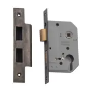 6154 Mortice Lock Euro Rumbled Nickel CTC47.5mm Backset 46mm