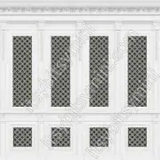 DOLLHOUSE WALLPAPER 1:12 SCALE - FRENCH WALL PANEL BOISERIE BLACK - 2655
