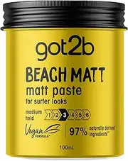 [Got2B] BeachMatt Matt Paste, Medium Hold, For Surfer Looks, 100mL