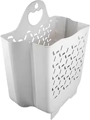 Alipis Collapsible Laundry Basket, Wall Mounted Folding Laundry Basket with Handle, Laundry Hamper Dirty Clothes Basket for Home Bathroom Dormitory Toilet