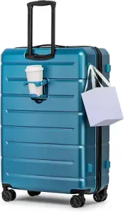 Hardside Checked 30 Inch Luggage with Double Spinner Wheels,Hard Shell Large Sui
